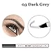 Vanelc Microblading Eyebrow Tattoo Pen with a Micro-Fork Tip,Long Lasting,Smudgeproof Liquid Eyebrow Pencil for Natural Hair-Like Defined Brows 2019 New Version (Dark Grey)