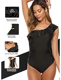 Bañador de una pieza para dama, color negro (bolsa impermeable IPX8)