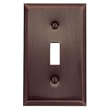 Baldwin 4751.112.CD Classic Square Beveled Edge Single Toggle Switch Plate, Venetian Bronze