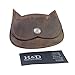 Hide & Drink, Cat Shape Wallet Handmade from Full Grain Leather - Bourbon Brown