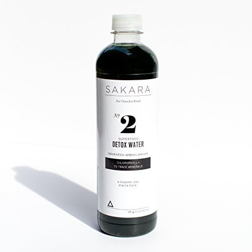 Sakara Detox Water with Alkaline Chlorophyll, 16.9oz (Pack of 4)