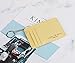 Women Slim Leather Card Case Holder Small Wallet Cute Coin Purse Girl Mini Wallet with Keychain (Yellow)