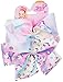 JoJo Bows Signature Collection 2 x Large Hair Bows Set Pink Unicorn Pattern Best Stocking Filler Gift For Girls