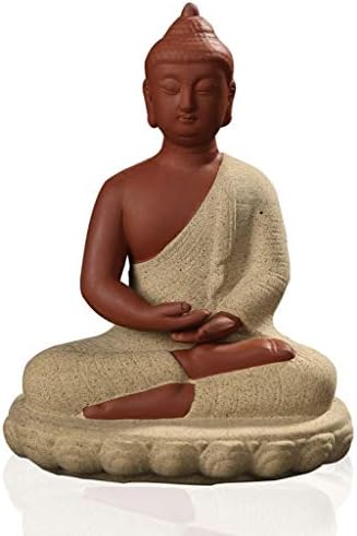 Ceramic Buddha Statue Feng Shui Statue Crafts Decoration Home Office Decoration 9.5×13cm FKYGDQ (Color : A)