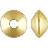 20pcs Adabele Real 1/20 14K Gold Filled 3.6mm (0.14 Inch) Saucer Bead Tiny Small Round Loose Beads Spacer Non Tarnish for DIY Craft Jewelry Making JK2-G3