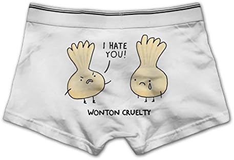 Unhuangs Wonton Cruelty Men's Low Waists And High Waists, Shorts, Tights, And Short Fiber Underwear XXL White