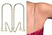 PIN STRAPS - Two Row Gold Rhinestone Replacement Bra Straps, (w/Pin Latch Hook), Crystal Dress Straps