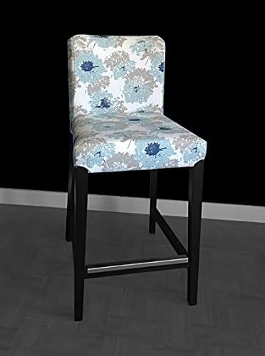 PAIR OF IKEA Henriksdal Bar Stool Covers, Slipcovers - Fairy Spa Blue