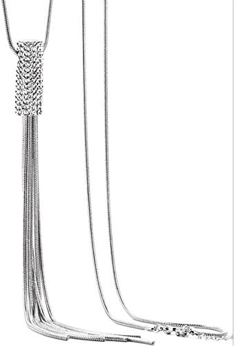 Women's Fashion Jewelry Simple Tassel Pendant Long Chain Necklace