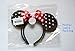 Mickey Mouse Ears Solid Black and Bow Minnie Headband for Boys and Girls Birthday Party or Celebrations Set of 2