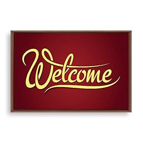 Framed Canvas Wall Art Welcome Canvas Prints Home Artwork Decoration for Living Room,Bedroom - 16x24 inches