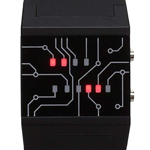 getDigital Binary Wrist Watch for Professionals with LED Lights - A Black Digital Clock That depicts - coolthings.us