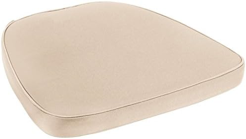 Yanel Gold Chair Pad | Seat Padded Cushion | Polycore Thread Soft Fabric with Straps and Removable Zippered Cover