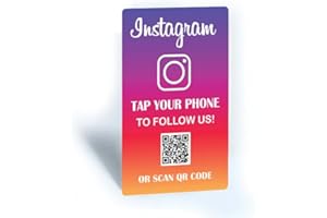 Tap and Share Contactless Sharing Smart NFC Instagram Connect Card Card + QR code