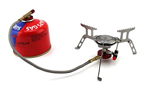 Qunqi Ultralight Outdoor Camping Stove Gas-powered Stove Cookout Butane Burner with box
