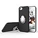 iPhone 7 Plus Ring Holder Case Rock Shock Absorption Ultra Thin Soft TPU Cover Built-in Ring Grip Kickstand Perfect Fit Defender for Apple iPhone 7 Plus 5.5 inches (iPhone 7 Plus Black)