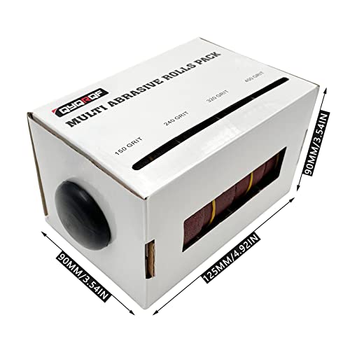 QYQRQF Emery Cloth Roll, 4 Grits Abrasive Sandpaper Rolls Assorted Sand