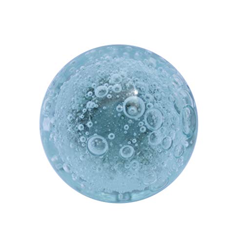 Blue Glass Drawer Knobs With Bubbles And Silver Hardware Buy