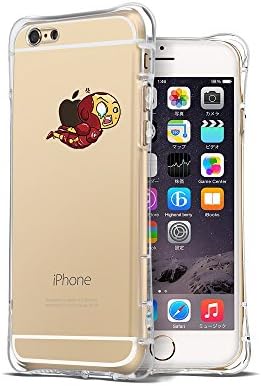 Iron Man iPhone 6S Plus Case, Funny Cute Ultra Transparent Thin Slim Air Cushion Bumper TPU Silicone Shockproof Clear with Design Superhero Cartoon Protective Cover for Apple iPhone 6 6S Plus 5.5 Inch