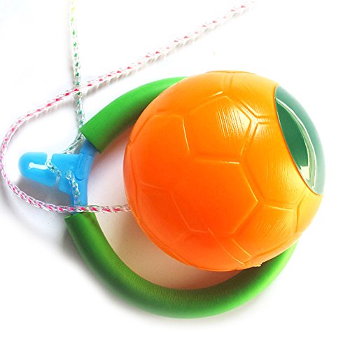 Chige 1pcs Skip Balls Ankle Jumping Skipping Toy Assorted Colors Swing Balls - Great Kids Fitness Game for Boys Girls and Adult (orange)