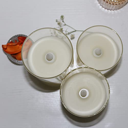 3 pcs Veladoras Recargables, Velas Led de Vidrio y Cera Real, Control | Veladora Eléctrica Sin Llama Grande con Control Remoto. Ideal para San Valentín, Navidad, Halloween, Cumpleaños y Decoración