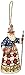 Jim Shore Heartwood Creek American Santa Stone Resin Hanging Ornament, 4.75