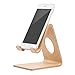 Cell Phone Stand Desktop Cellphone Holder Wooden Mobile Phone Cradle Universal(B-White Brich)