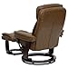 Flash Furniture Allie LeatherSoft Upholstered Recliner with Footrest, Arms, and Headrest, Padded Swivel Recliner Chair and Ottoman Set, Palimino