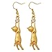 U7 Cute Cat Ear Earring Platinum Plated Drop Earrings With Rhinestone