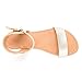 DREAM PAIRS Women's Alexa Gold Nude Cute Open Toes One Band Ankle Strap Buckle Flat Sandals - 8.5 M US