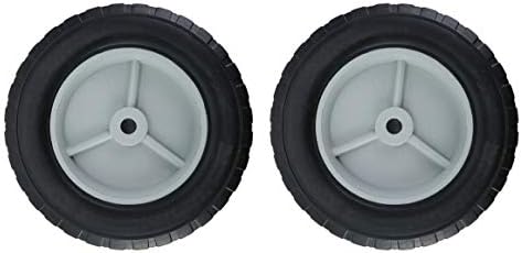 Funnyrunstore 2pcs Rubber 8 Inch Great Solid Truck Trolley Wheel Go Kart Barrow Tyre Wheels Replacement Unicycle Cart Tire