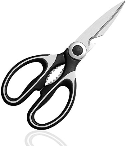 Kitchen Scissors Premium Heavy Duty Multi-Purpose Shears Perzcare K026 Super Sharp Blade 4 in 1 for Chicken,Duck,Poultry,Fish,Meat,Vegetables,Herbs and BBQ's