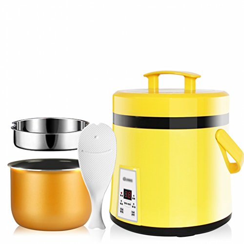 Click Here to See More Images DIDIDD Smart Booking Time Mini Rice Cooker 1-2-3 Small Rice Cooker 1.6L,Yellow