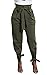 Yissang Women's Casual Loose Paper Bag Waist Long Pants Trousers with Bow Tie Belt Pockets Army Green X-Large