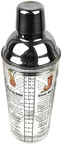 14 oz Recipe Glass Cocktail Shaker With Strainer Top - Includes 6 Cocktail Drink Recipes (Vodka Theme) - Thumbnail 6
