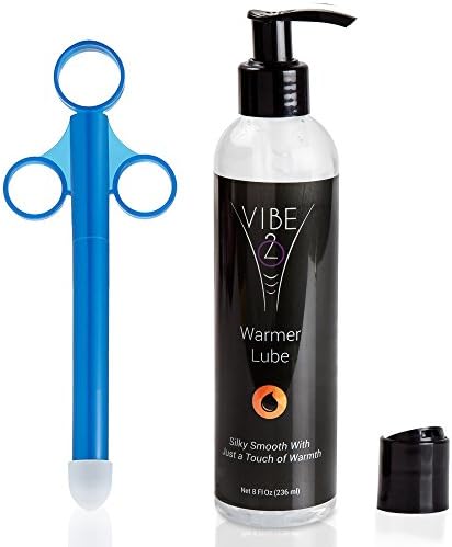 Personal Warmer Lubricant (8 oz.) and Lube Applicator Set / Silky, Smooth Warmth / Lightweight, Non-Greasy, Non-Sticky / FDA Compliant / Proudly Made in the USA / by Vibe2o