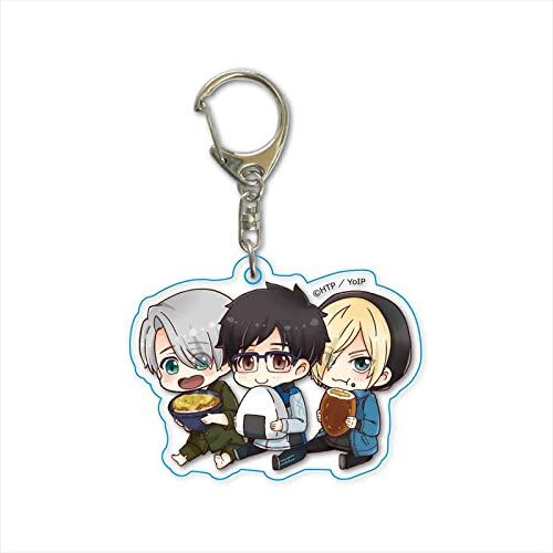YURI!!! ON ICE Gyu Gyutto Acrylic Keyholder Strap Victor Nikiforov Yuri Katsuki Yuri Plisetsky