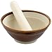 Helen’s Asian Kitchen Suribachi Set, Ceramic Mortar Bowl with Wooden Pestle