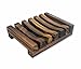 Dark Brown Hawaii Style Bathroom Sink Deck Soap Holder Wooden Soap Dish Rectangular Hand Craft Natural Soap Holder