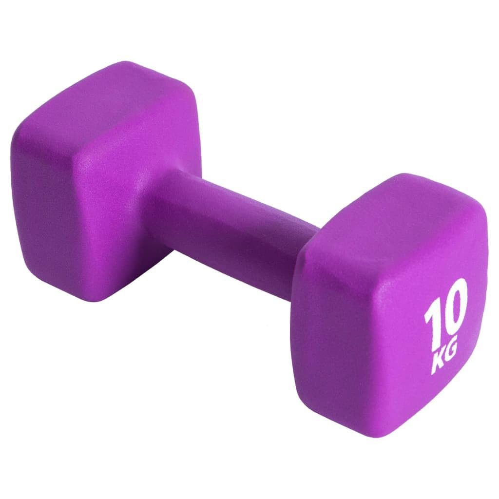Pure 2 Improve Neoprene Dumbbells, Unisex Adult, Purple, 10 kg