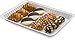 Embellish Rectangle Plastic Serving Tray 9'' x 13'' Pack of 4, (White)