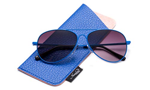 Newbee Fashion- Kids Girls Colored Aviator Sunglasses for Kids UV Protection Spring Hinge w/Pouch Fashion Aviators for Girls