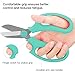 Housolution Floral Shears, Premium Steel Garden Pruning Shears Floral Fruits Leaf Scissors Hand Pruner Snip Trimming Tool for Gardening Flower Arrangement, Turquoisethumb 3