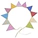 TINKSKY Bunting Banners Flags for Wedding Birthday Party-Dot Grid Pattern,11pcs (Random Color)