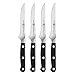 Zwilling J.A. Henckels Pro 4-pc Steak Knife Set, Black/Stainless Steel, 4.5