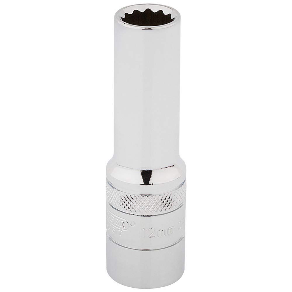 Draper 33731 1/2" Square Drive Hi-Torq 12 Point Deep Socket, 12mm Size