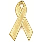 PinMart Gold Plated Awareness Ribbon Lapel Pin 1