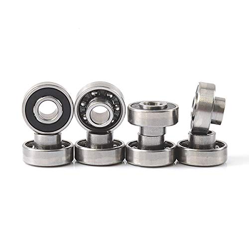 LOSENKA Professional Long Skateboard Bearing,Long Skateboard Integrated Bearing Steel Bearing (8-Pack), Delivery Gifts