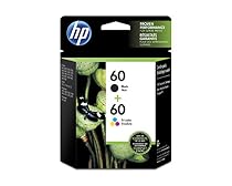 HP 60 Black & Tri-Color Original Ink Cartridges, 2 pack (N9H63FN)