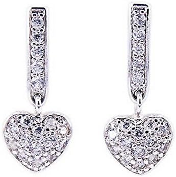 Women Earrings , 0.4 CARAT CZ DIAMONDS SILVER EARRING - 925 Silver Sterling Plated with 18K PLATINUM - Zirconia Diamond Gemstone Free Jewelry Box